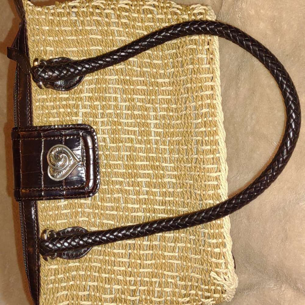 VINTAGE💜 BRIGHTON Woven Jute Handbag - Picture 14 of 16